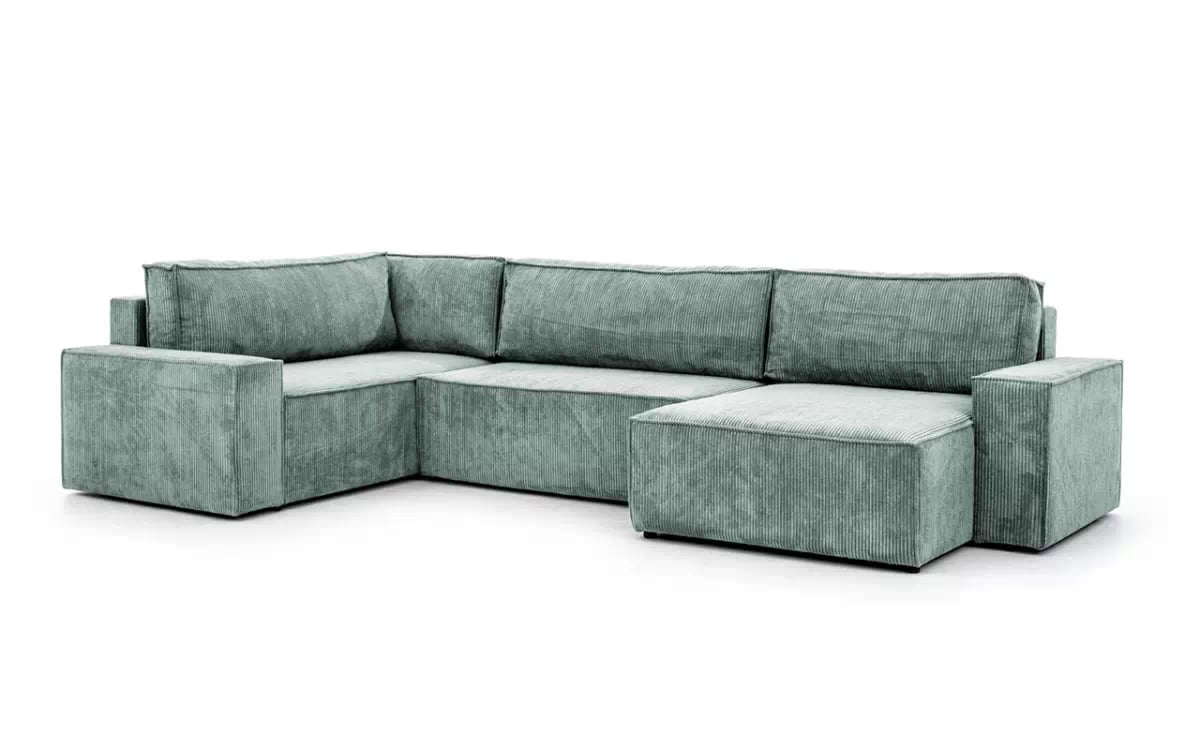 Rohová sedacia súprava pravá rozkladacia Flabio U - zelený štruks Lincoln 72 Rohová sedacia súprava pravá strana s funkciou spánku Flabio U - Zelený MENČESTER ľahkočistiaci Anafi 8 