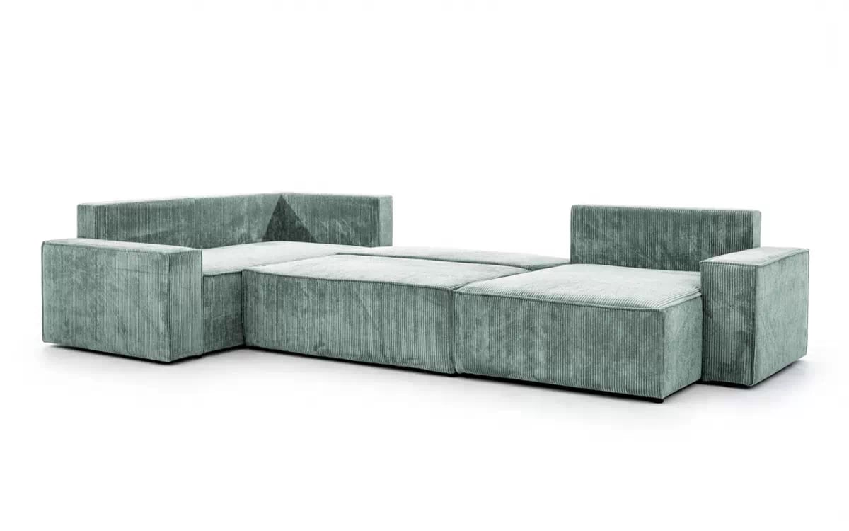 Rohová sedacia súprava pravá rozkladacia Flabio U - zelený štruks Lincoln 72 Rohová sedacia súprava pravá strana s funkciou spánku Flabio U - Zelený MENČESTER ľahkočistiaci Anafi 8 