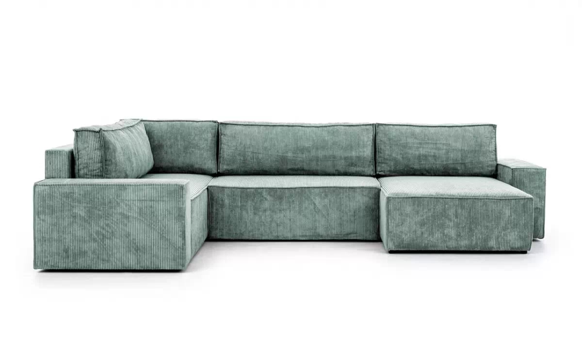 Rohová sedacia súprava pravá rozkladacia Flabio U - zelený štruks Lincoln 72 Rohová sedacia súprava pravá strana s funkciou spánku Flabio U - Zelený MENČESTER ľahkočistiaci Anafi 8 