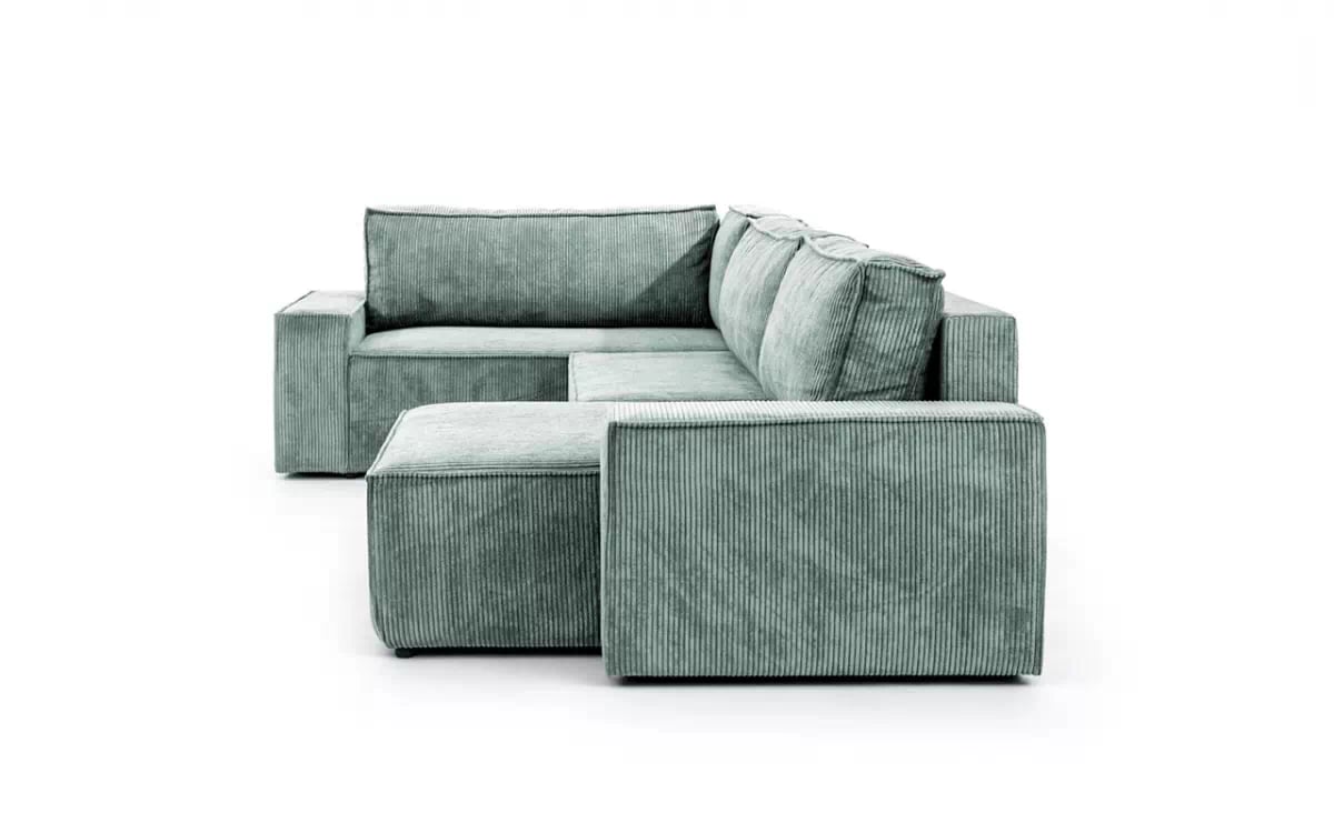 Rohová sedacia súprava pravá rozkladacia Flabio U - zelený štruks Lincoln 72 Rohová sedacia súprava pravá strana s funkciou spánku Flabio U - Zelený MENČESTER ľahkočistiaci Anafi 8 