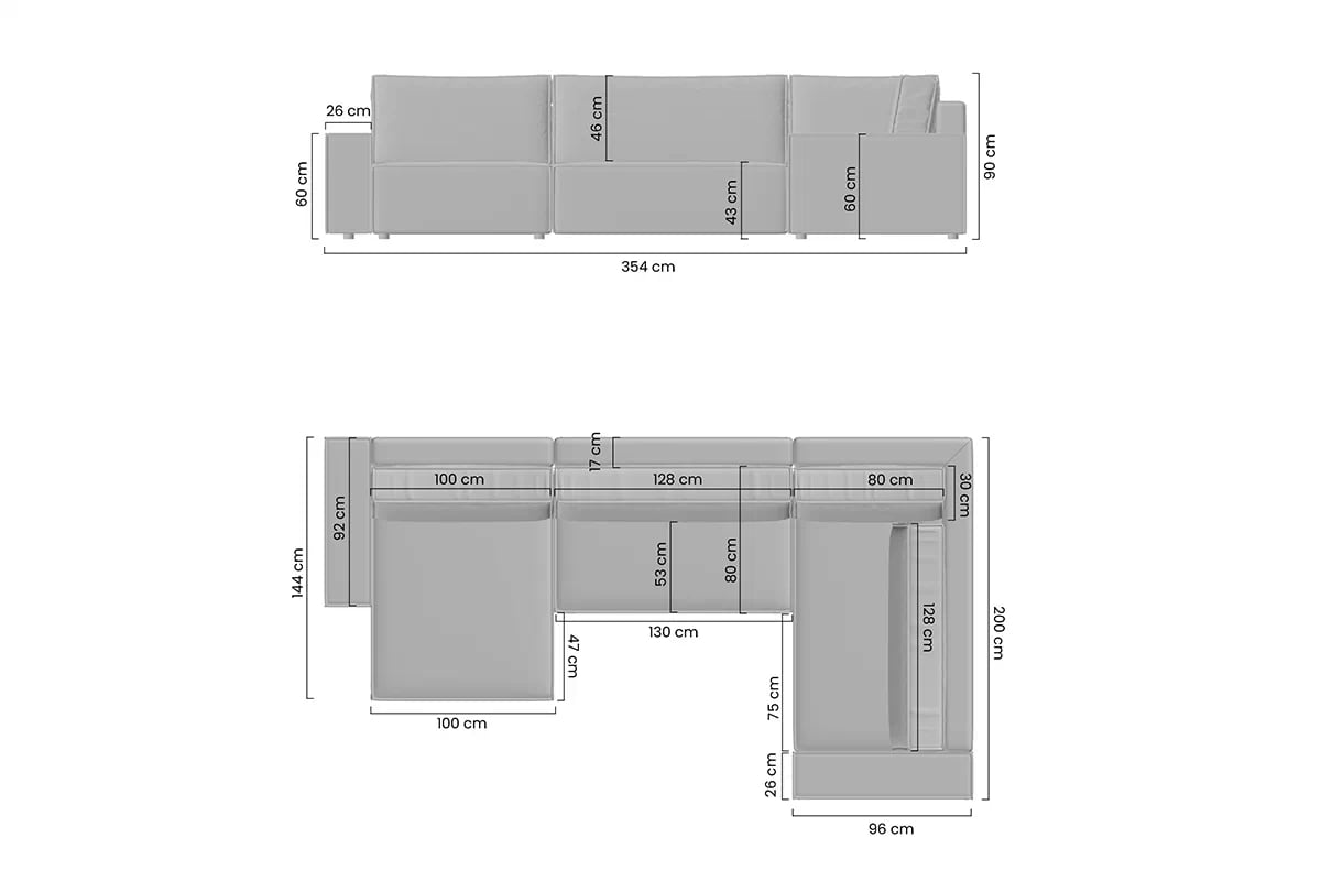 Rozkladacia rohová sedačka Flabio U ľavá - hnedý menčester Lincoln 17 Rohová sedacia súprava Ľavá strana s funkciou spánku Flabio U - Hnedý MENČESTER ľahkočistiaci Anafi 6 