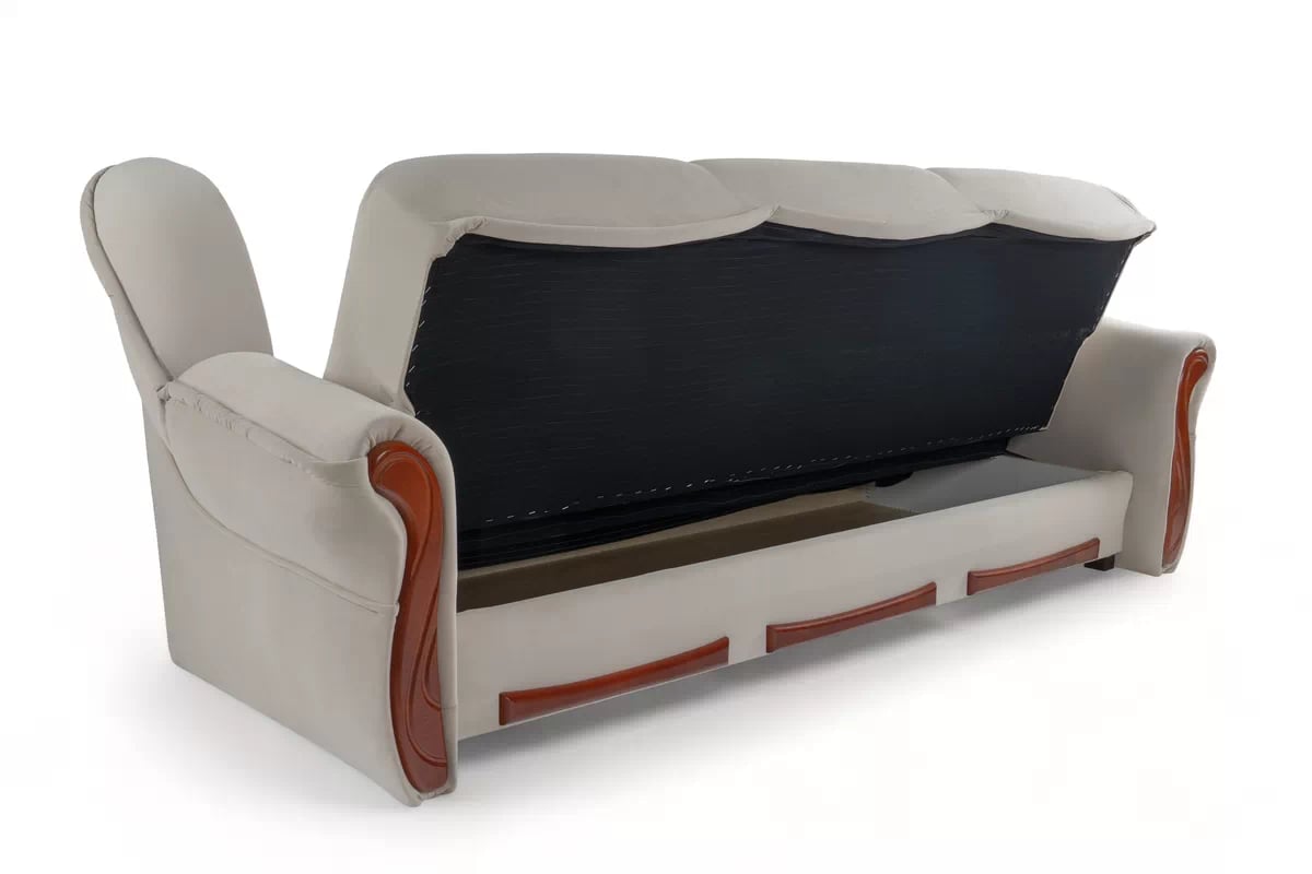 Rozkladacia pohovka Walker - hnedá látka Luna / stredný orech zdjecie podgladowe 