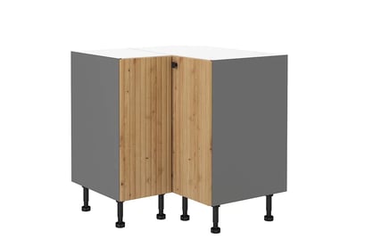 Rohová kuchyňská skříňka Lesis 89x89 ND 1F - dub artisan lamel / antracit Skříňka kuchyňská rohová Lesis 89x89 ND 1F - Dub artisan lamel / Antracytová