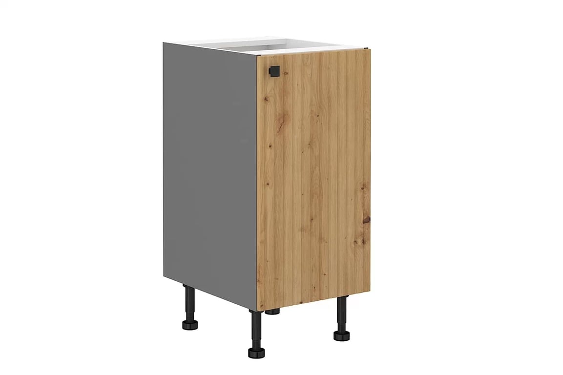 Kuchyňská linka Lesis 260 cm - dub artisan lamela / antracitová Skříňka kuchyňská jednodveřová Lesis D40 1F - Dub artisan lamel / Antracytová
