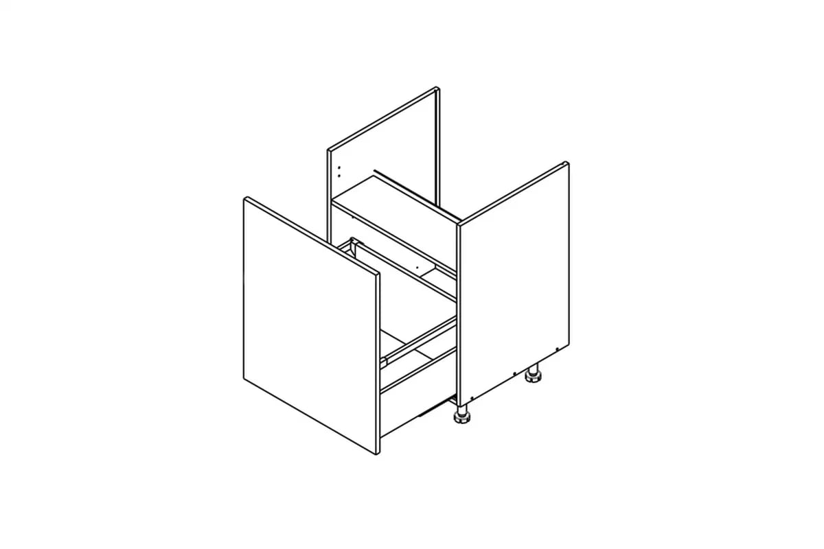 Kuchyňská skříňka Kammono F11 DZC2SS80 se zásuvkou pod vestavbu dřezu KAMMONO F11 DZC2SS80 - Skříňka kuchyňská z szuflada pod zabudowe zlewu