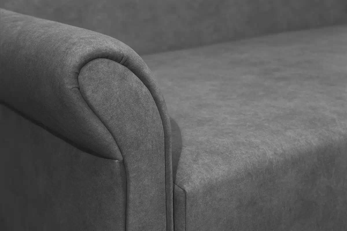 Levostranné jednolůžko Marek s úložným prostorem - šedý samet Cloud 91 Dětská pohovka/postel levá jednoosobowe s úložným prostorem Marek - šedý welwet Cloud 91