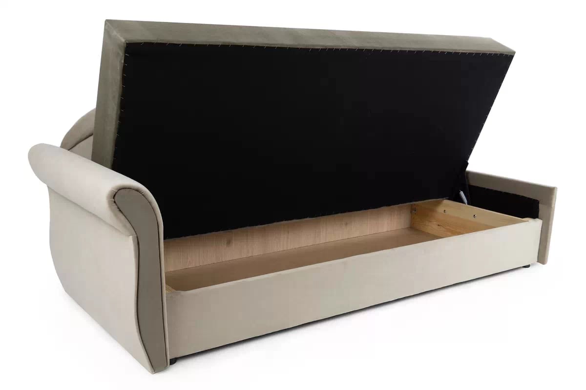 Válenda s úložným prostorem Marek levá - béžová Velluto 2 + 3 Dětská pohovka/postel Strana levá jednoosobowe s úložným prostorem Marek - samet Velluto 2 + 3 