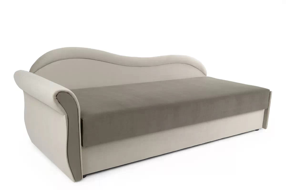 Válenda s úložným prostorem Marek levá - béžová Velluto 2 + 3 Dětská pohovka/postel Strana levá jednoosobowe s úložným prostorem Marek - samet Velluto 2 + 3 