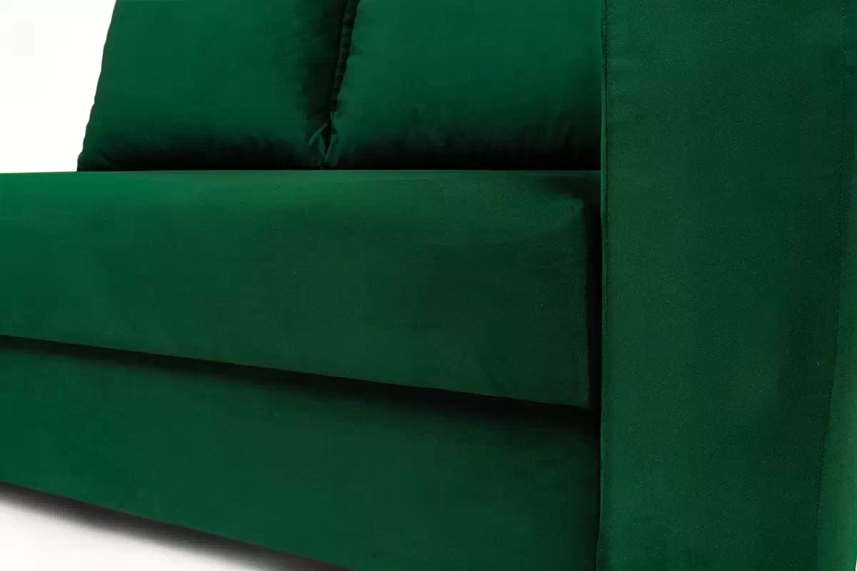 Rozkladacie jednolôžko Maciek ľavostranné s úložným priestorom - zelený velúr Velluto 10 Detská pohovka/posteľ Ľavá strana rozkladany s úložným priestorom Maciek - Zelený zamat Velluto 10