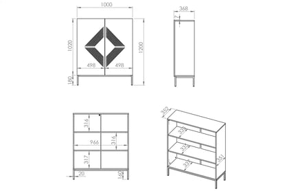 Komoda Pingli 01 100 cm - bílý mat / černý rošt Komoda Pingli 01 - 100 cm - Bílý mat / Černý Rošt