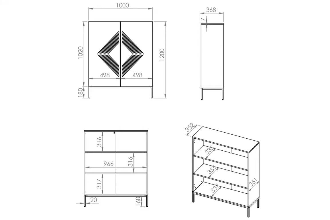 Komoda Pingli 01 - 100 cm - biely mat / Čierny Rošt Komoda Pingli 01 - 100 cm - biely mat / Čierny Rošt