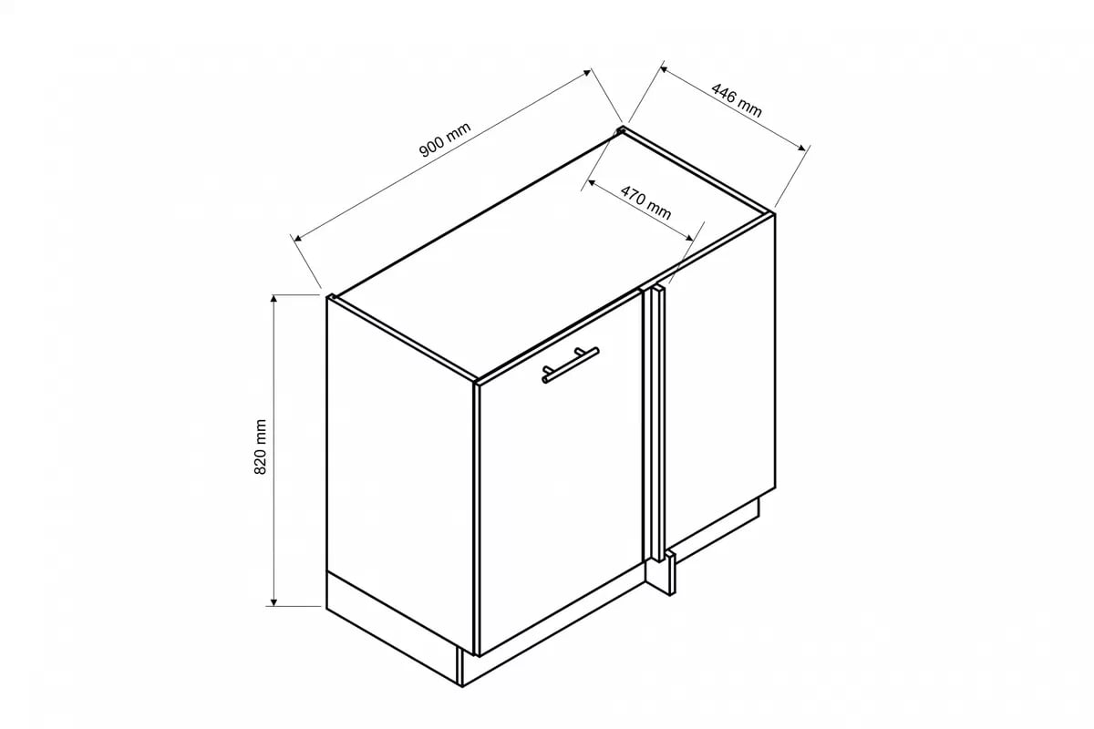 Skrinka Kuchynská dolná rohová Sonja DNP P/L - Béžová Pieskový Skrinka Kuchynská dolná rohová Sonja DNP P/L - Béžová Pieskový