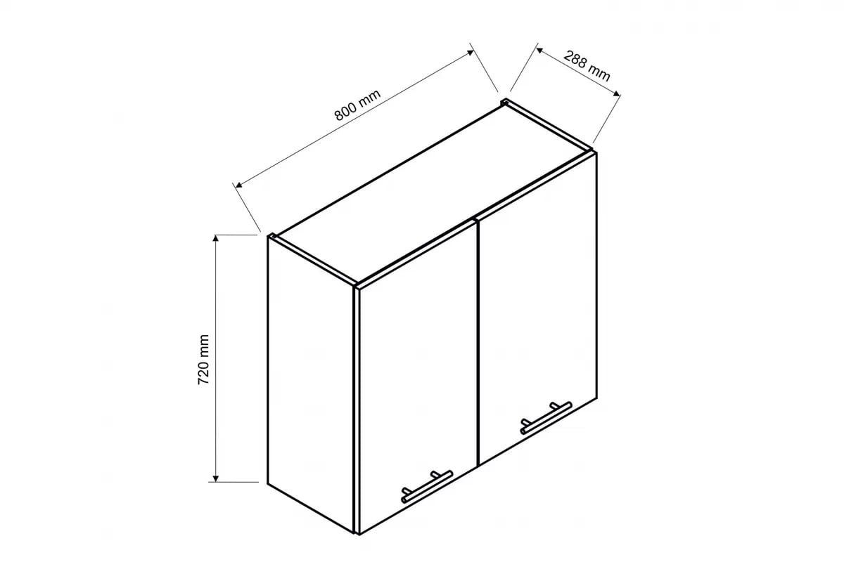 Skrinka Kuchynská dvojdverová z ociekarka do naczyn Katrin W80 SU ALU - šedý mat - Koncovka Série Skrinka Kuchynská dvojdverová z ociekarka do naczyn Katrin W80 SU ALU - šedý mat