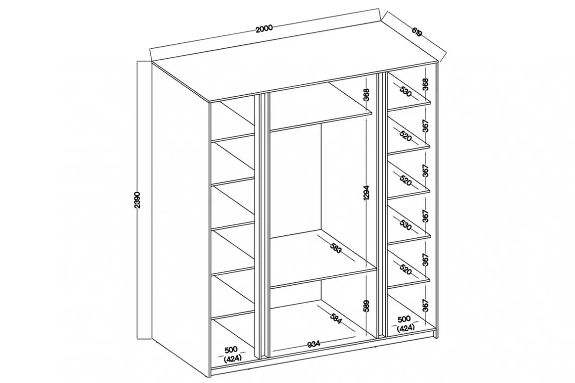 Skříň Sansi 2LAM2F3S se zásuvkami i lamelami 200 cm - dub evoke / černá / lamele dub evoke skříň Kaja 2LAM2F3S s zásuvkami i lamelami 200 cm - dub evoke / černá / lamele dub evoke