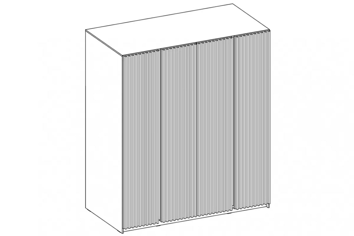 Skříň Sansi 4LAM s lamelami 200 cm - černá / dubové lamely evoke skříň Kaja 4LAM - 200 cm - černá / lamele dub evoke