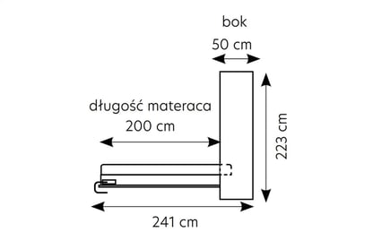 Sklápacia posteľ vertikálna Genius 120x200 - dub olejovaný Polkotapczan vertikálny Genius 120x200 - Dub olejowany