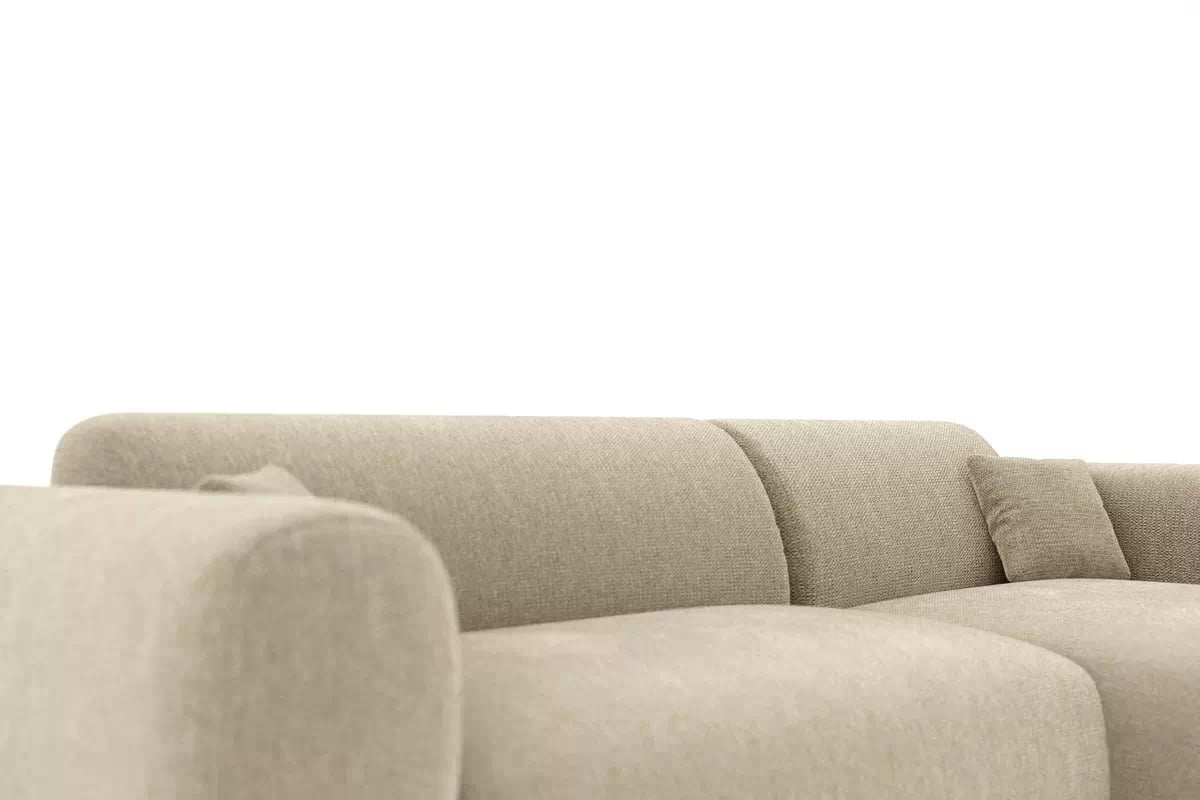 Rohová sedací souprava Zastia pravá - béžová látka Crown 2 Rohová sedací souprava pravá strana do obývacího pokoje Zastia - béžová plecionka Crown 2