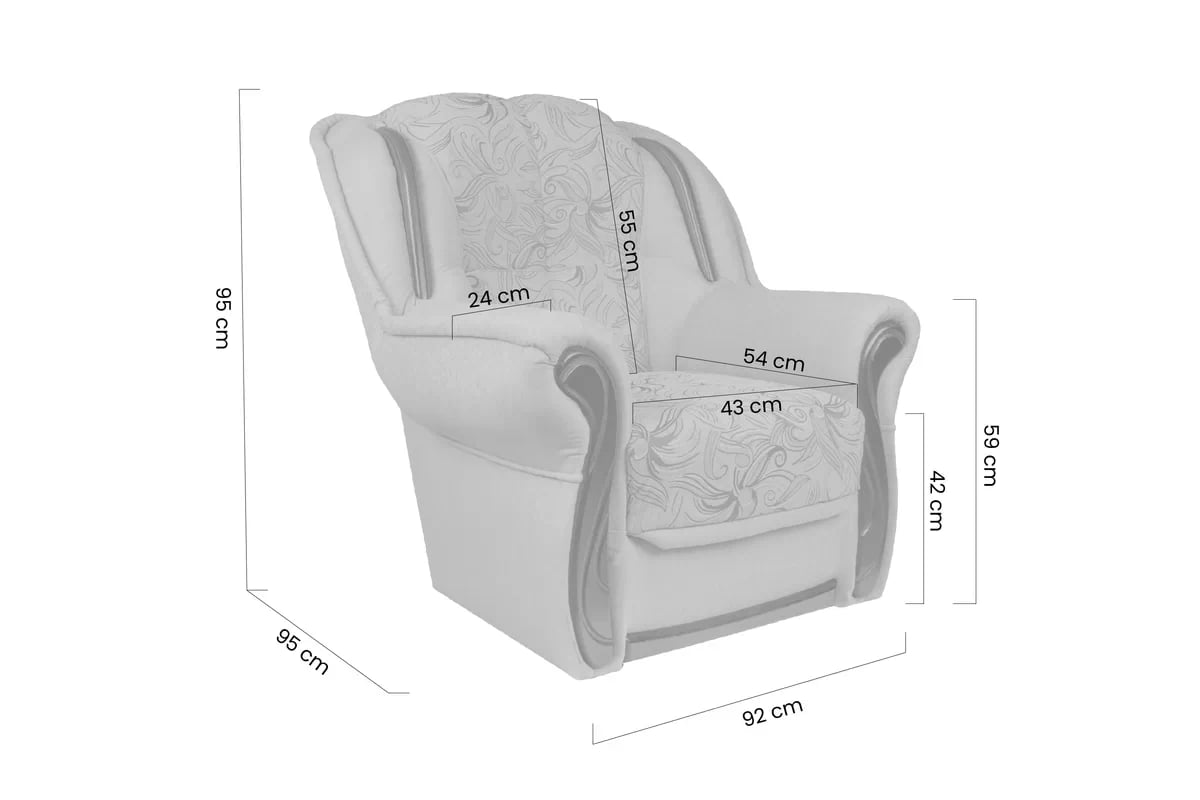Kreslo odpočinkové Walker - Hnedá látka wzor Capitol 9751 / Venge - Koncovka Série Kreslo odpočinkové Walker - šedá látka wzor Capitol / tmavý Rustikálny