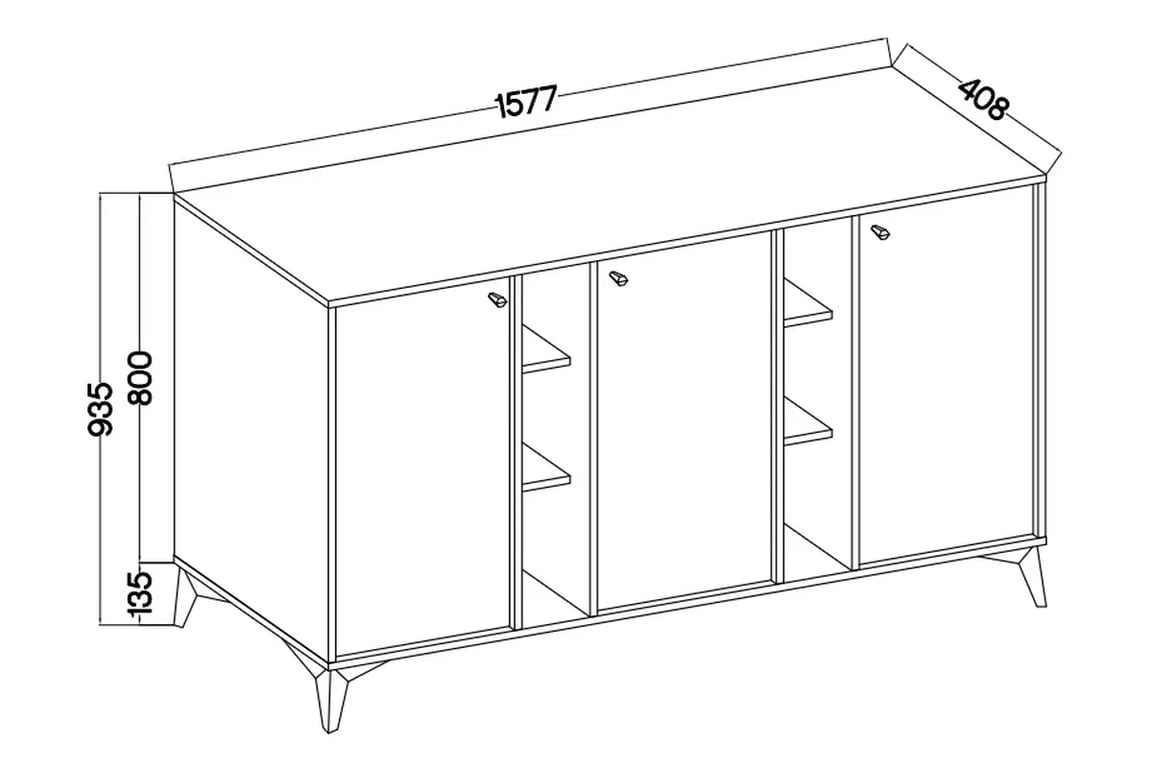 Komoda Lotina I 3F 158 cm - písková béžová / zlaté nohy Komoda Lotina I 3F - 158 cm - béžová Pískový / zlaté Nohy