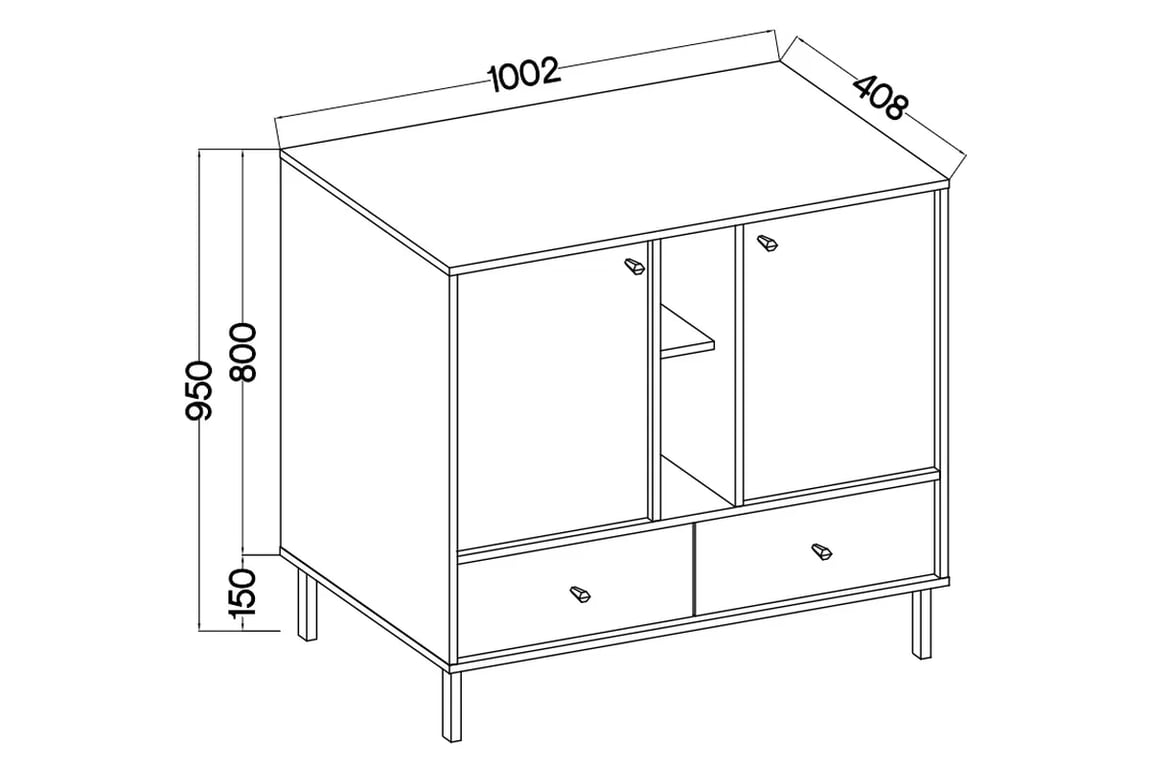 Komoda Lotina II 100 cm 2F3S se zásuvkami - písková béžová / zlaté nožky Komoda Lotina II 2F3S se zásuvkami 100 cm - béžová Pískový / zlaté Nohy