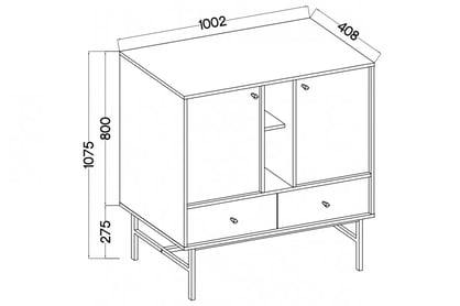 Komoda Lotina III 2F3S so zásuvkami 100 cm - Béžová Pieskový / zlaté nožičky Komoda Lotina III 2F3S so zásuvkami 100 cm - Béžová Pieskový / zlote nožičky