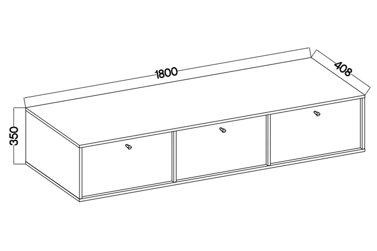 TV stolík závesná Lotina IV 3K - 180 cm - Béžová Pieskový TV skrinka závesná Lotina IV 3K - 180 cm - Béžová Pieskový