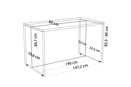 Kuchyňský ostrov Kammono 140 cm - dub hikora / san sebastian Wyspa kuchyňská KAMMONO 140cm - dub hikora / san sebastian