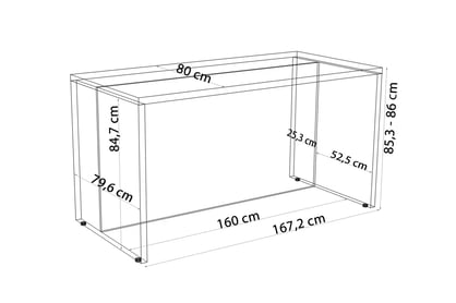 Kuchynský ostrovček KAMMONO 160cm - Dub hikora / san sebastian Wyspa Kuchynská KAMMONO 160cm - Dub hikora / san sebastian