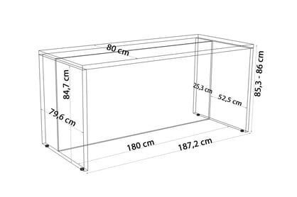 Kuchynský ostrovček KAMMONO 180cm - Dub hikora / san sebastian Wyspa Kuchynská KAMMONO 180cm - Dub hikora / san sebastian