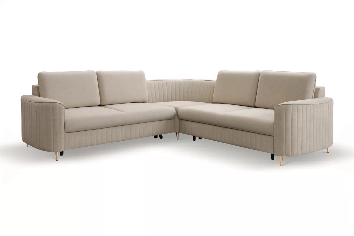 Rohová sedacia súprava Nares rozkladacia s úložným priestorom Rohová sedacia súprava Nares s funkciou spania a úložným priestorom na posciel pravá strana