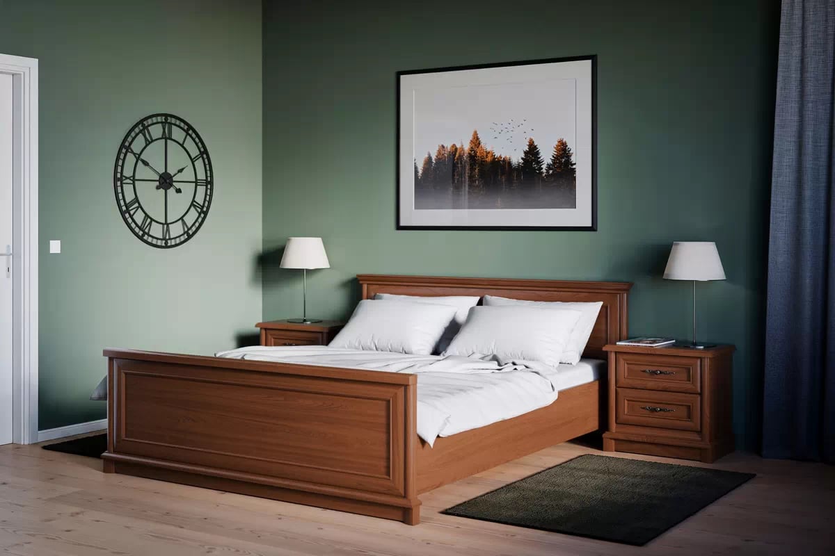 Manželská posteľ Sonata - 160x200 - gaštan Posteľ Sonata - 160x200 - gaštan szlachetny