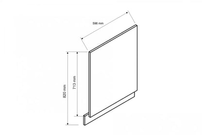 Dvierka na umývačku 60cm s krytým panelom Isabel 60 PZ - svetlý šedý mat / Dub artisan Predná časť do umývačky 60cm s krytým panelom Isabel 60 PZ - svetlý šedý mat / Dub artisan