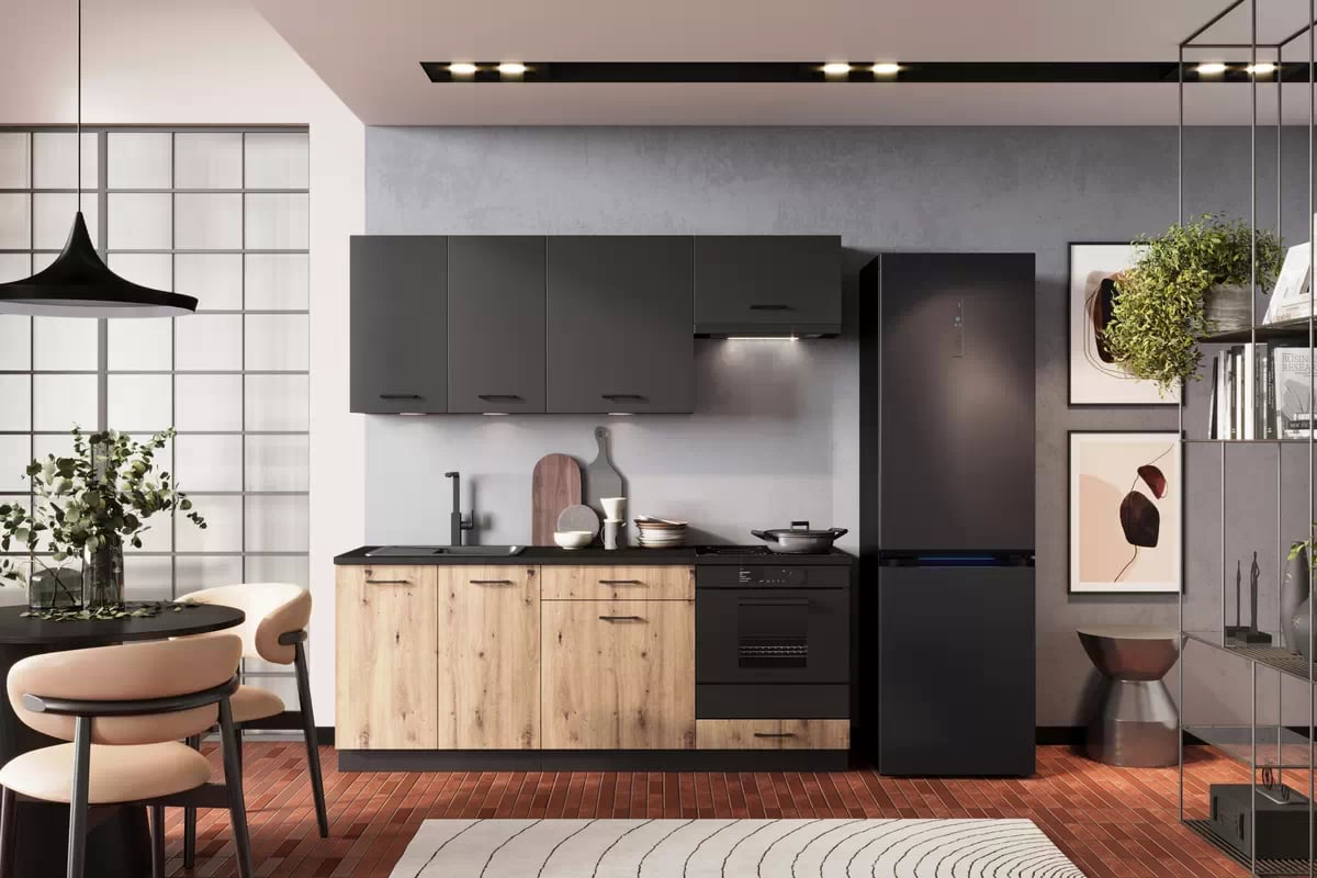 Horní rohová kuchyňská skříňka Anika WNP – grafit Skříňka kuchyňská závěsná rohová Anika WNP - grafit