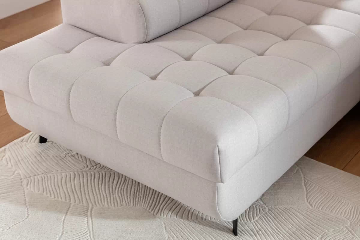 Rozkládací rohová sedací souprava Elarias L levá - béžová látka Maya 01 Rohová sedací souprava levá rozkládací Elarias L - béžová potahová látka Maya 01