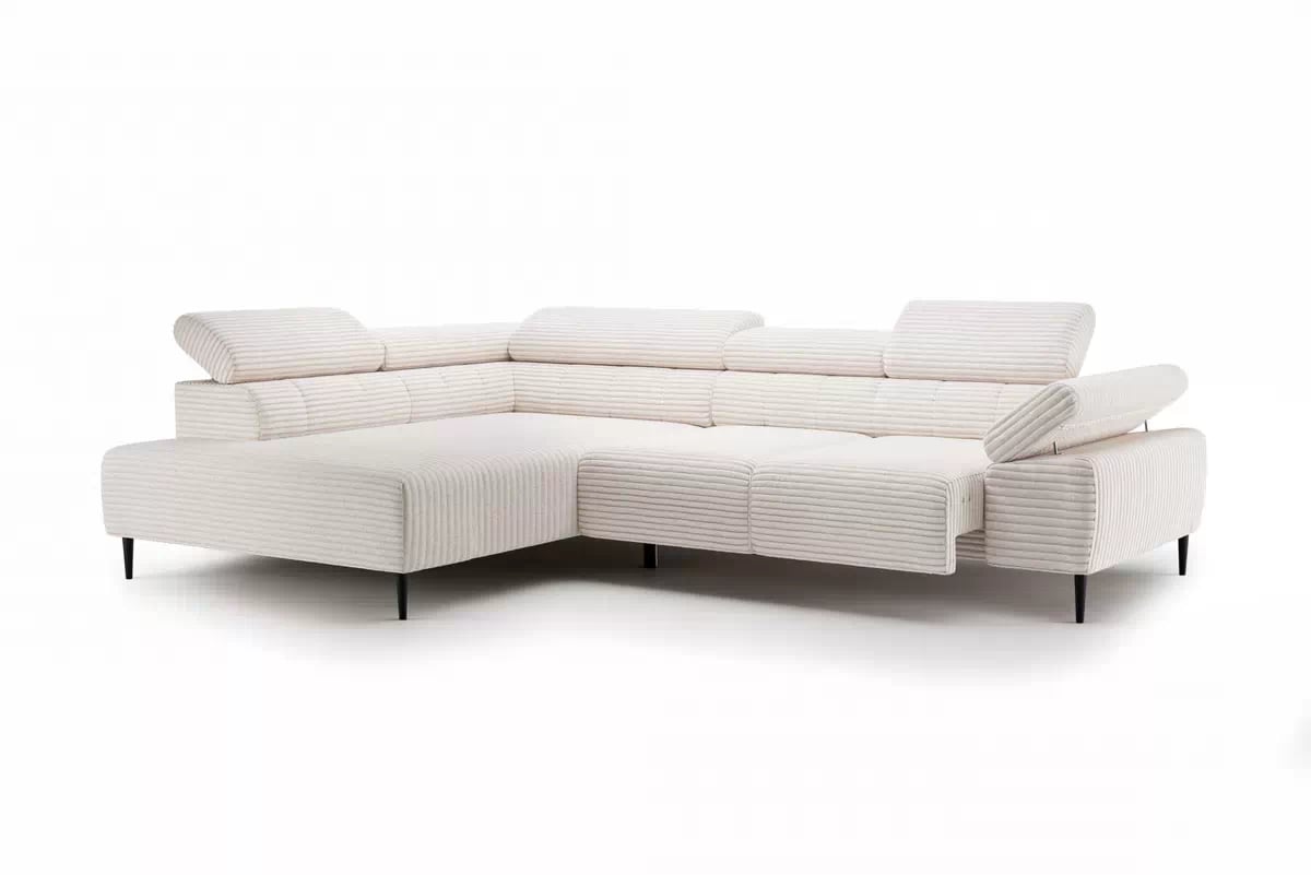 Rohová sedací souprava Taloria L levá - béžová látka Tilia 01 / černé nožky Rohová sedací souprava levá Taloria L - Tilia 01, Nohy černá