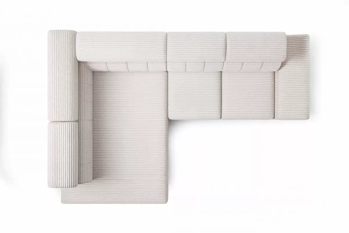 Rohová sedací souprava Taloria L levá - béžová látka Tilia 01 / černé nožky Rohová sedací souprava levá Taloria L - Tilia 01, Nohy černá