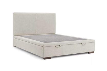 Postel boxspring Lektis s úložným prostorem 160x200 - dřevěné nohy wenge Postel boxspring s úložným prostorem Lektis - 140x200 / Nohy dřevěná wenge 