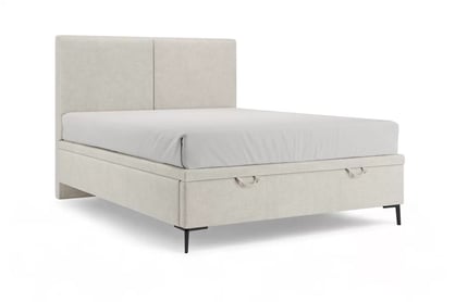 Boxspring posteľ s úložným priestorom Lektis - 160x200 / nožičky kovové čierny