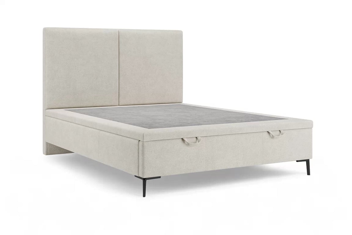 Postel boxspring Lektis s úložným prostorem 180x200 - kovové nohy černé Postel boxspring s úložným prostorem Lektis - 180x200 / Nohy kovové černá 