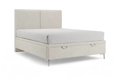 Postel boxspring Lektis s úložným prostorem 160x200 - kovové nohy stříbrné