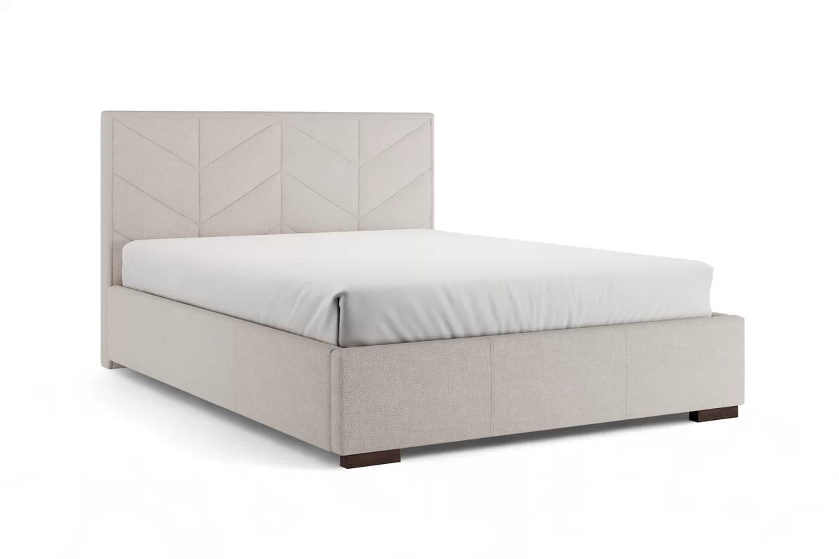 Čalouněná posteľ Lindi 160x200 ze stelazem – béžový šenil Perfect Harmony 02 / nožičky Venge Posteľ čalouněné Lindi ze stelazem - béžový šenil Perfect Harmony 02 / nožičky Venge