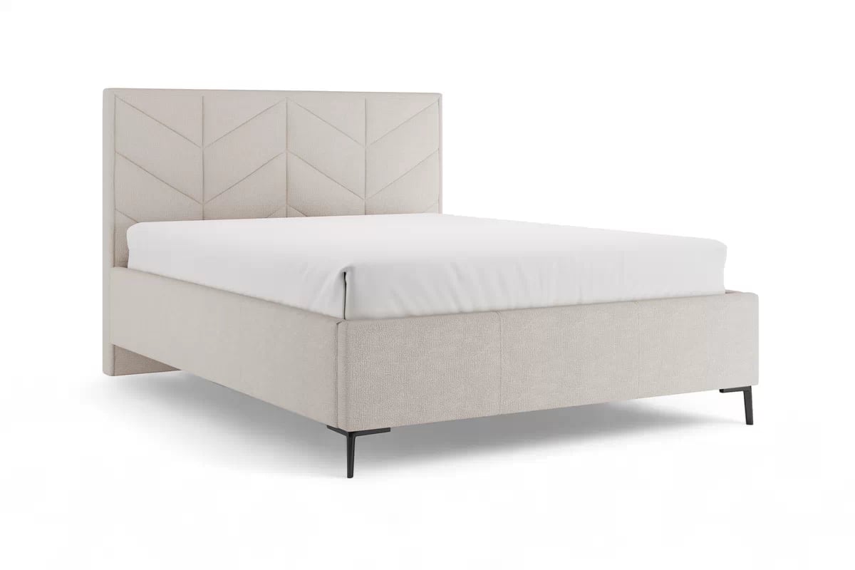 Čalouněná posteľ Lindi 180x200 ze stelazem – béžový šenil Perfect Harmony 02 / nožičky čierny Posteľ čalouněné Lindi 180x200 ze stelazem - béžový šenil Perfect Harmony 02 / nožičky čierny 