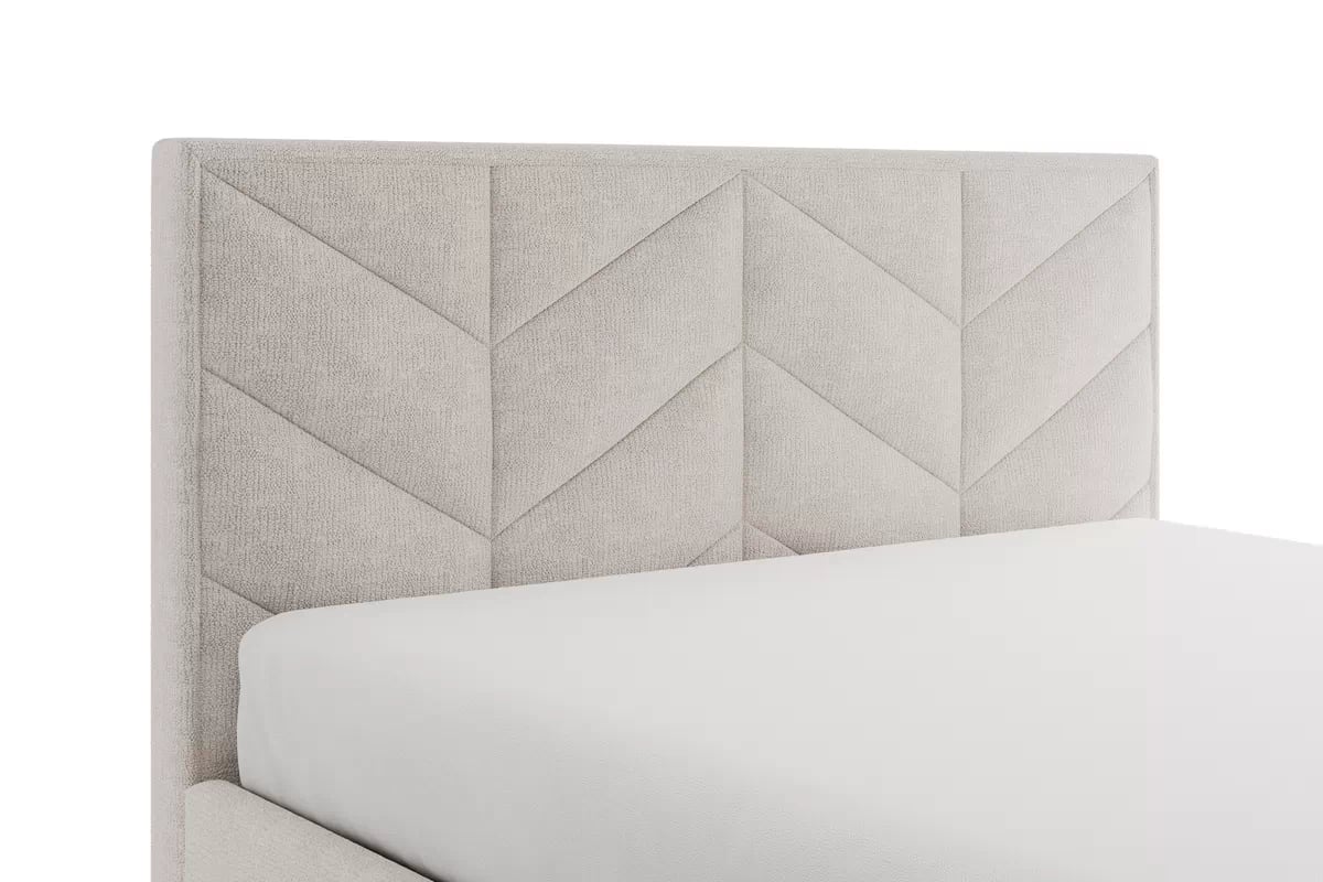 Čalouněná posteľ Lindi 140x200 s roštom – béžový šenil Perfect Harmony 02 / nožičky zlote Posteľ čalouněné Lindi 140x200 ze stelazem - béžový šenil Perfect Harmony 02 / nožičky zlote 