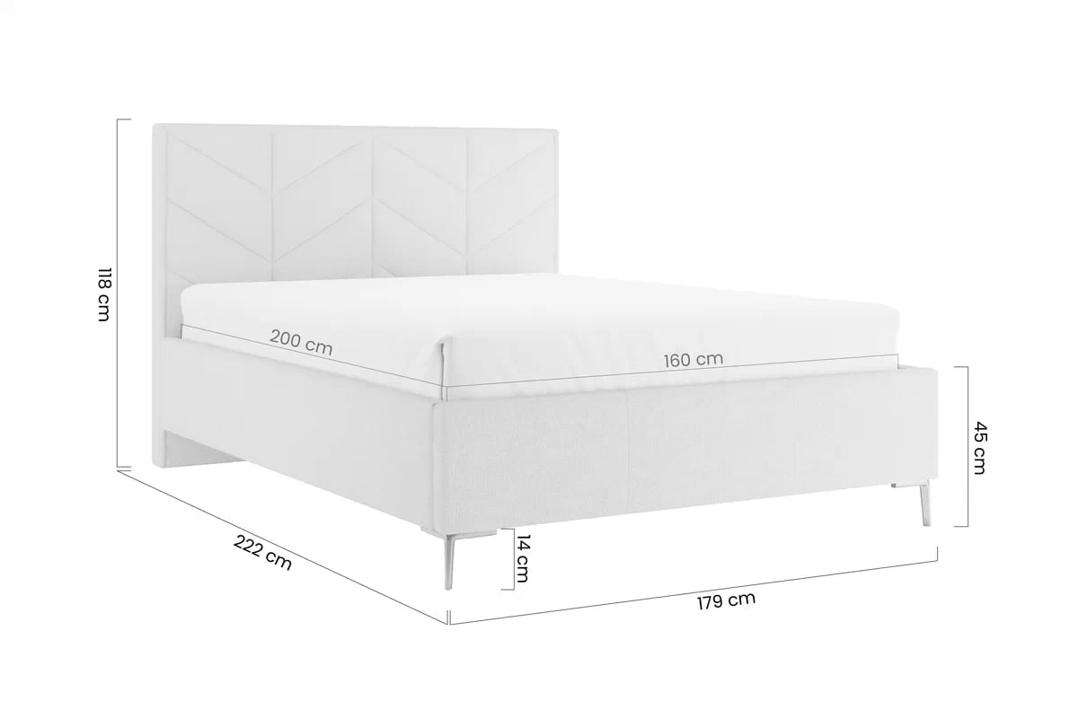 Čalouněná posteľ Lindi 160x200 s roštom – hnedý šenil Perfect Harmony 04 / nožičky zlote Posteľ čalouněné Lindi 160x200 ze stelazem - Hnedý šenil Perfect Harmony 04 / nožičky zlote