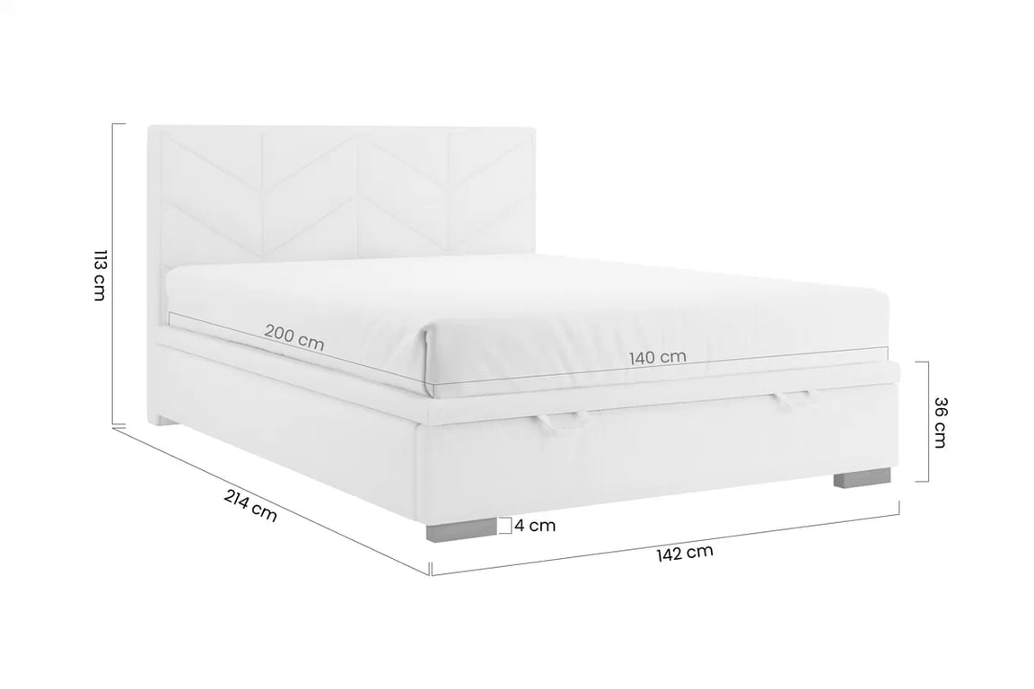 Boxspring posteľ Lindi 140x200 S vnútorným úložným priestorom- šedý šenil Perfect Harmony 82 / nožičky Venge Boxspring posteľ Lindi 140x200 - šedý šenil Perfect Harmony 82 / nožičky Venge