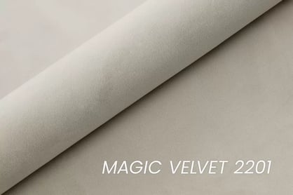 Čalouněná postel Misel 160x200 - světle béžový samet Magic Velvet 2201 / nohy wenge Postel čalouněné Misel 160x200 - jasno béžová samet Magic Velvet 2201 / Nohy wenge