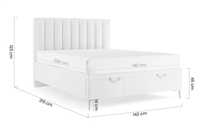 Boxspring posteľ Misel 140x200 S vnútorným úložným priestorom- červený zamat Magic Velvet 2213 / nožičky zlote  Boxspring posteľ Misel 140x200 S vnútorným úložným priestorom- červený zamat Magic Velvet 2213 / nožičky zlaté 