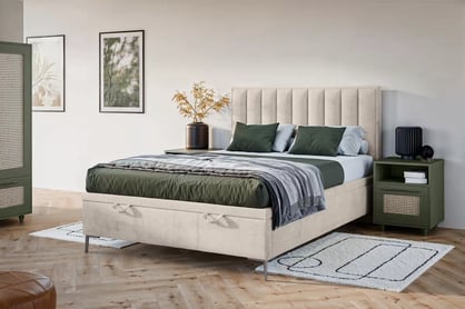 Boxspring posteľ Misel 160x200 S vnútorným úložným priestorom- jasno béžový zamat Magic Velvet 2201 / nožičky srebrne Boxspring posteľ Misel 160x200 S vnútorným úložným priestorom- jasno béžový zamat Magic Velvet 2201 / nožičky srebrne