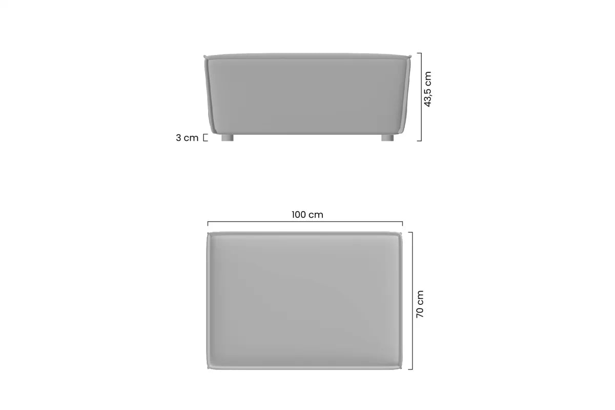Taburet čalouněná Flabio - zelená manšestr snadno čistitelný Anafi 8 Taburet čalouněná Flabio