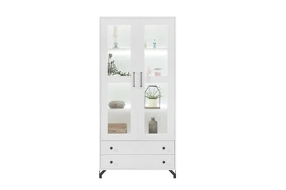 Set mobilier living Ozoli III - alb Bílá Vitrína